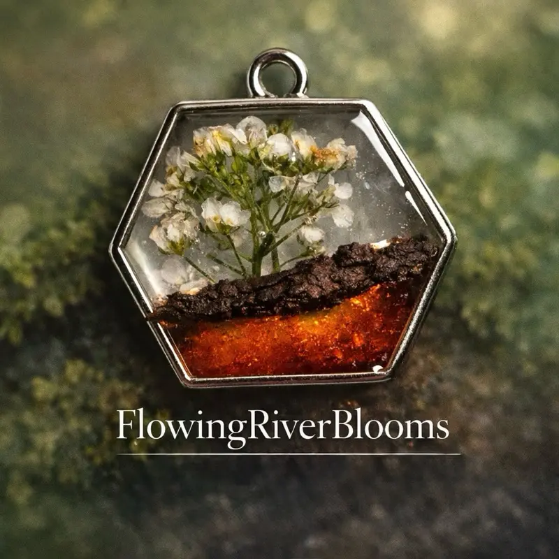 Resin Flower Pendant