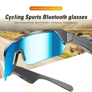 Bluetooth Sport Sunglasses with 130mAh Battery & Fast Type-C Charging UV Protection Polarized Cycling Running Glasses for Men Women Riding Fishing Climbing Hands-Free Calling Smart Glasses Wearable,Multifunctional Outdoor