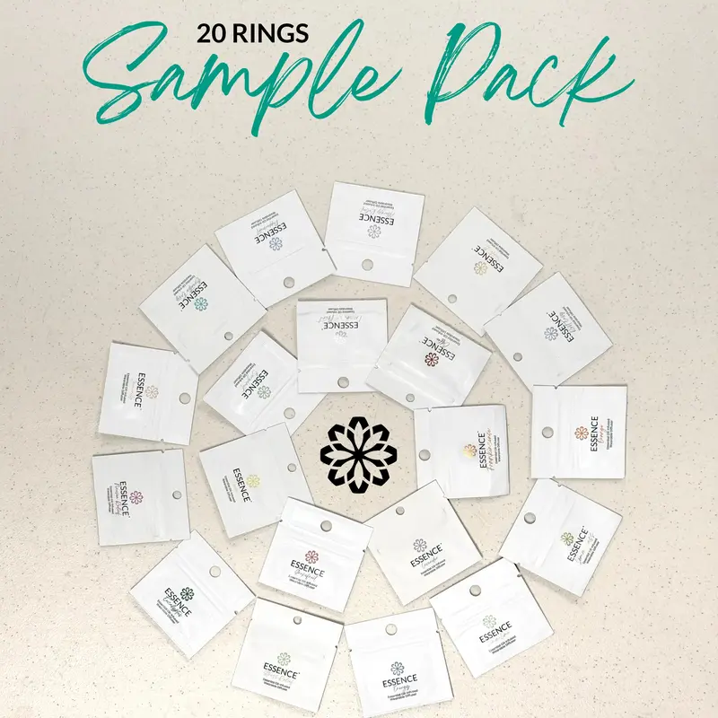ESSENCE 20 Rings Sample Pack - 20 Scented Aroma Diffuser Rings for Energy & Stress Relief - Lavender, Eucalyptus, & More