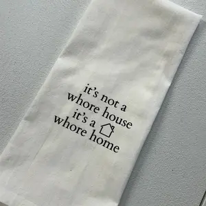IT'S NOT A HOUSE IT'S A HOME Hand Towel for Men Kitchen & Bathroom Decorative Towel with Unique Slogan Design