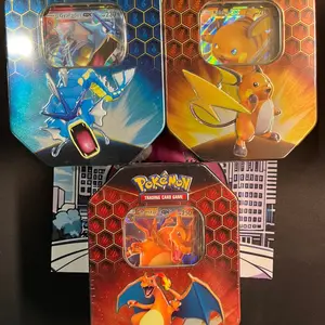 Sun & Moon Hidden Fates Tin Set - Charizard/Raichu/Gryados (Sealed)