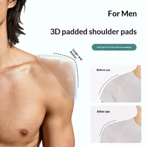 Men's Silicone Shoulder Pads, Enlarged Thickened Protective Gear for Football, Non-Slip Adhesive Pads for Sports & Training