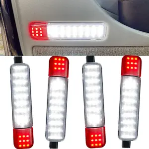 4PCS LED Interior Door Light Door Panel Courtesy Warning Light Lamp Assembly for Chevy Silverado Suburban Tahoe GMC Sierra Yukon