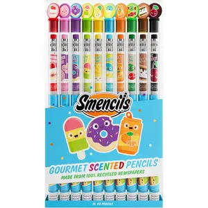 Smencils  Patented Gourmet Scented Graphite HB # 2 Pencils Made from Recycled Newspapers, 10 Count, Gifts for Kids, School Supplies