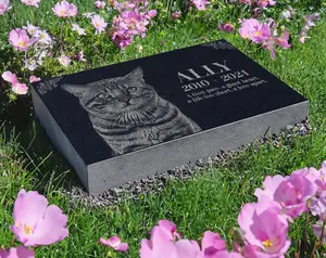 Personalized Pet Memorial Stone | Custom Grave Marker | Engraved Headstone for Cats & Dogs | Outdoor Animal Burial Monument | Pet Tombstone