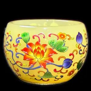 Glazed Lotus Nightlight Cup-Building Lantern-Handicrafts-Collectibles-Gifts-Handmade Products-Traditional Teacup-Ornaments