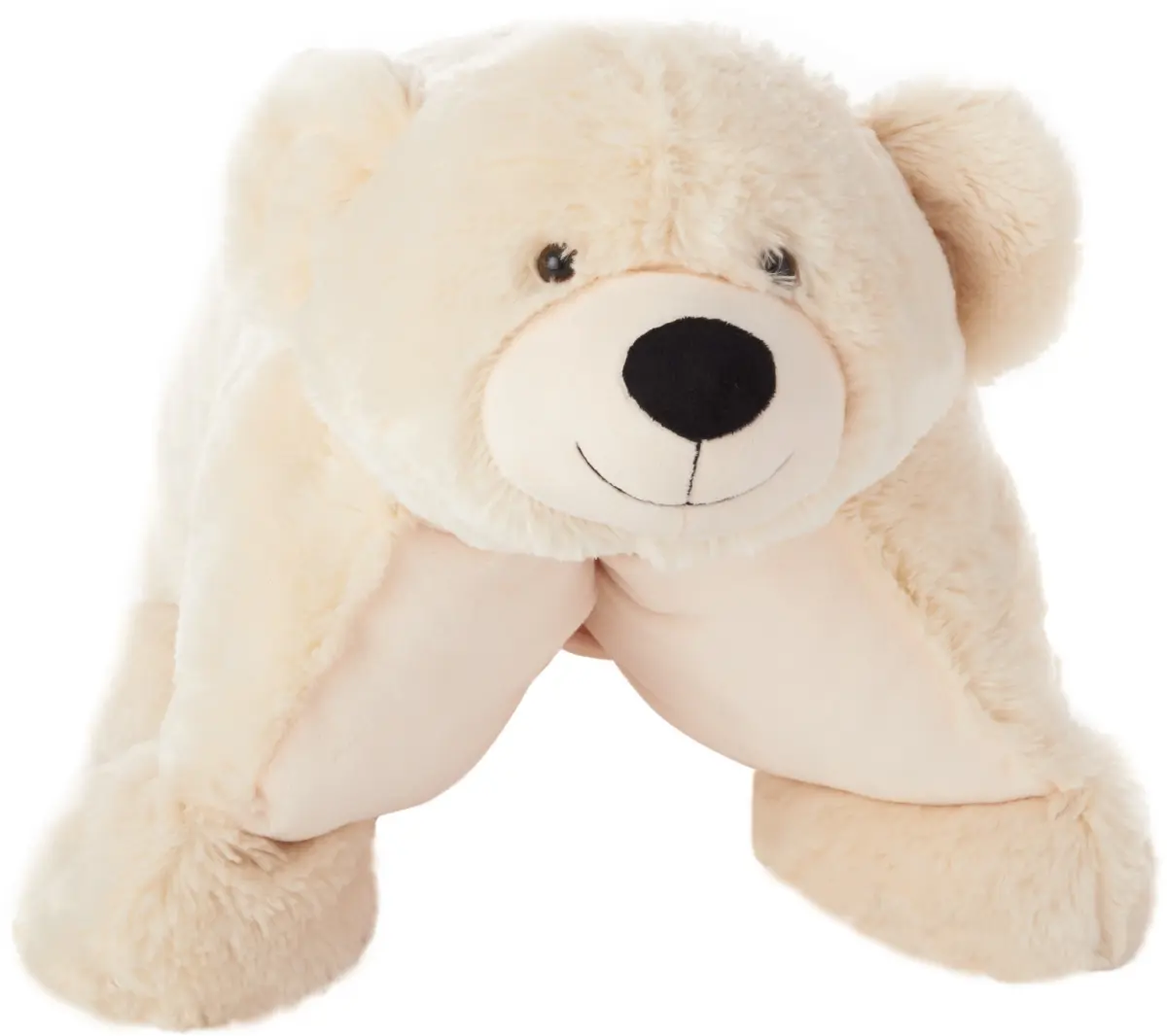5 x 18 x 24 in. Foldable Plush Polar Bear Pillow, Ivory