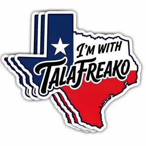 I'm with Talafreako Funny Texas Pride 2026 Senate Waterproof Vinyl Sticker Liberal Texan Political Activist Gift 0YG