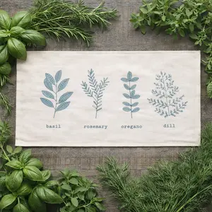 PANEL ONLY: RECTANGLE Basil, Mother's Day Rosemary, Oregano, Dill Spring, Neutral Summer; SAGE GARDEN HERBS