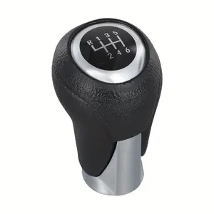 Premium Black Gear Shift Knob for Mazda 2, 3, 6, CX-3, CX-5 - Ergonomic Design with Metallic Accents, Easy Installation, Enhanced Driving Experience, Manual Transmission Knob | Stylish Shift Lever | Wrapped Knob, Car Shifter Knob