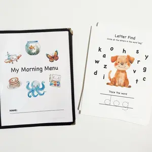 Toddler Morning Menu with 22 Activity Pages| Toddler Busy Book|Toddler Workbook|Homeschool Curriculum