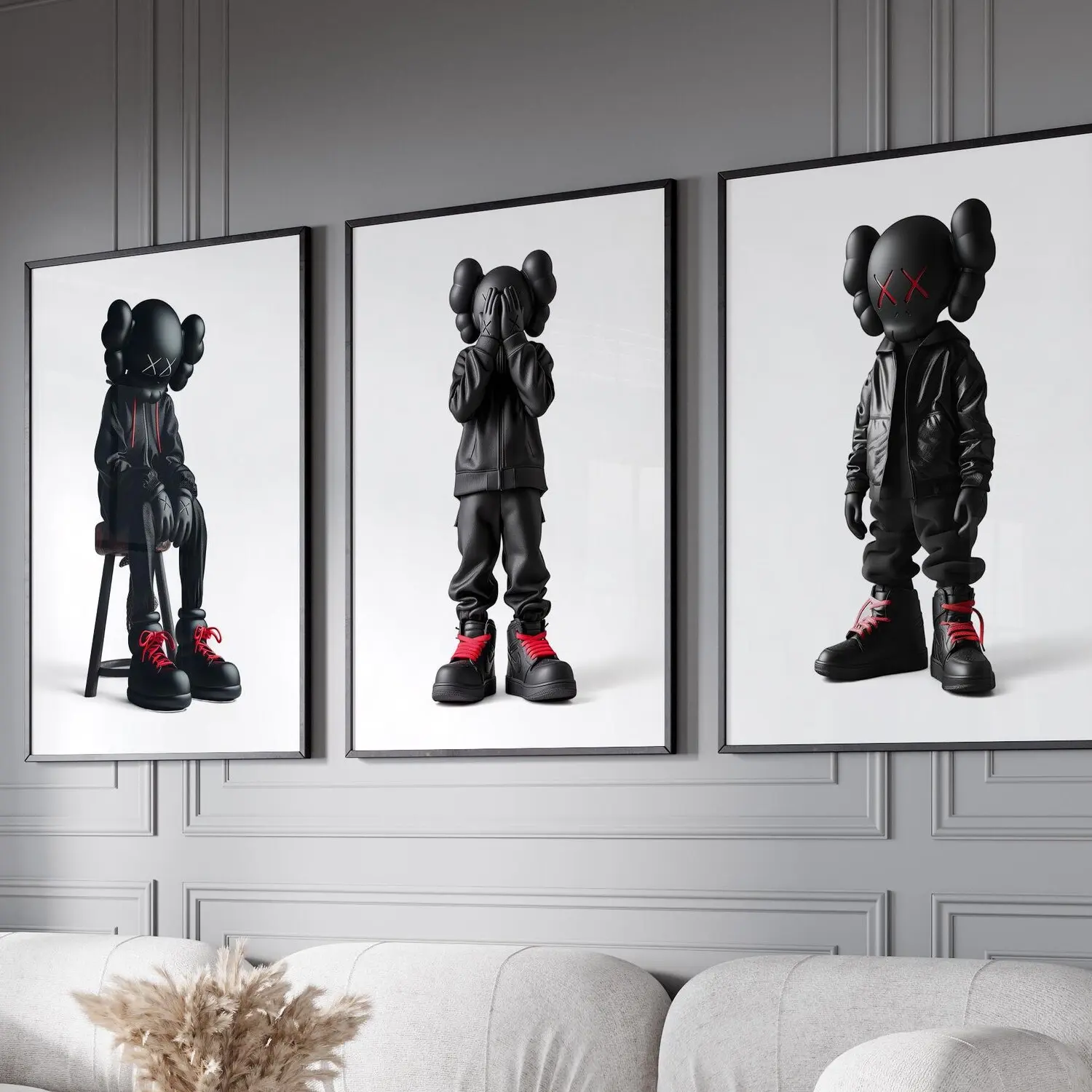 Hypebeast Poster, Set Of 3, Hypebeast Toys, Sneaker Prints, Hypebeast Sneaker, Printable Graffiti Print, KAWS Poster