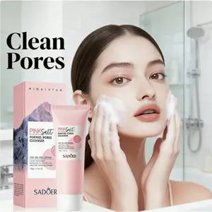 Pink Salt Oil Control Facial Cleanser Deep Pore Clean Gentle Purifying Deep Pore Cleaning