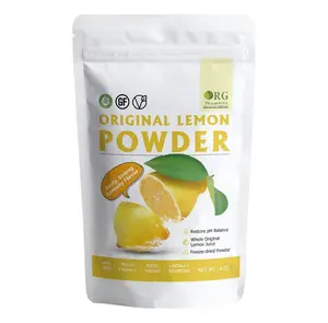 orgnisulmte Lemon Powder,Whole Lemon Juice Freeze Dried Powder Strong Lemony Flavor 8 Oz