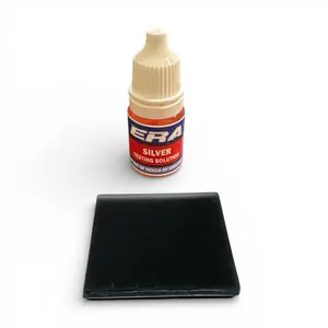 Erafine Silver Tester Kit with 5ml Solution & 2x2" Test Stone for Accurate .500 to .999 Silver Testing Jewelry Cleaner
