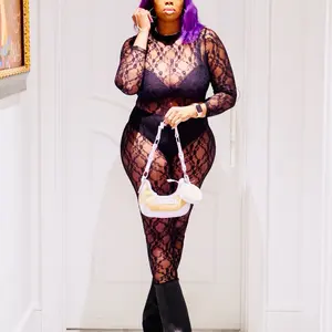 Kauna Dream Mesh Black Jumpsuit