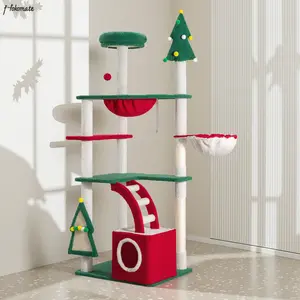 Allewie Christmas Tree Cat Tower for Indoor Cats - 67 Inch Holiday Themed Cat Activity Center with Plush Perch & Condo, Xmas Party Decoration,#TikTokShopfalldealsforyou