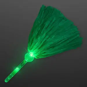 Green LED Light Up Pom Poms (2 Pack)