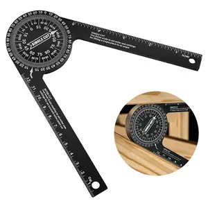 Aluminum Miter Saw Protractor 7Inch |Rust-Proof Protractor with Precision Laser Engraved Scale | Inside & Outside Angle Measuring Tool for Woodworking & Plumbing