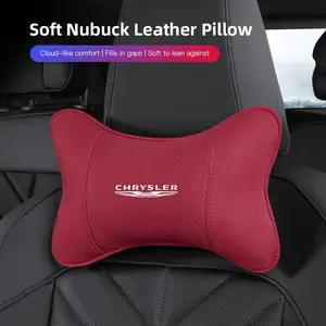 Car Suede Headrest Neck Support Auto Seat Accessories For Chrysler 300c 200 Pacifica Phev Voyager Sebring Aspen PT Cruiser Airflow Crossfire Concorde