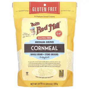 Bob's Red Mill Cornmeal, Medium Grind, Whole Grain, 24 oz (680 g)