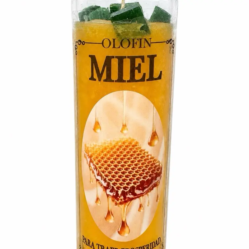 Olofin Miel Veladora | Para Prosperidad y Amor |Honey Prosperity Candle | Olofin Miel Spiritual Candle