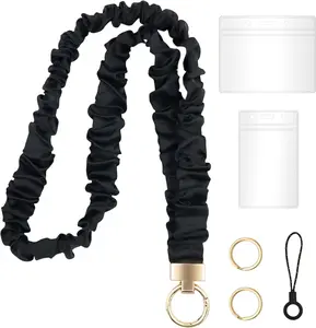 Stretchy Scrunchie Lanyard for ID Badges and , Cute Stretchy Teacher Lanyard for Teacher, Nurse, Cruise Ship