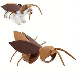 Realistic Cat Cockroach Costume - Soft Breathable Pet Costume with Easy Closure, Funny insect outfit for Halloween, Costume Parties - Lightweight & Comfortable Dog Cosplay Suit for Medium Dogs (Brown) - Perfect for Photo Shoots & Themed Eve