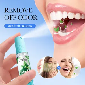 Mint Peach & Lemon Oral Spray 18ml, Long Lasting Fresh Breath, Portable Mouth Spray for Dating Commute Travel