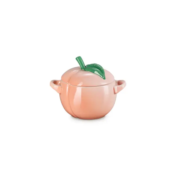 Le Creuset Peach Ceramic Fruit Cocotte, Premium Kitchen Cookware for Home Cooking, Ceramic Pots