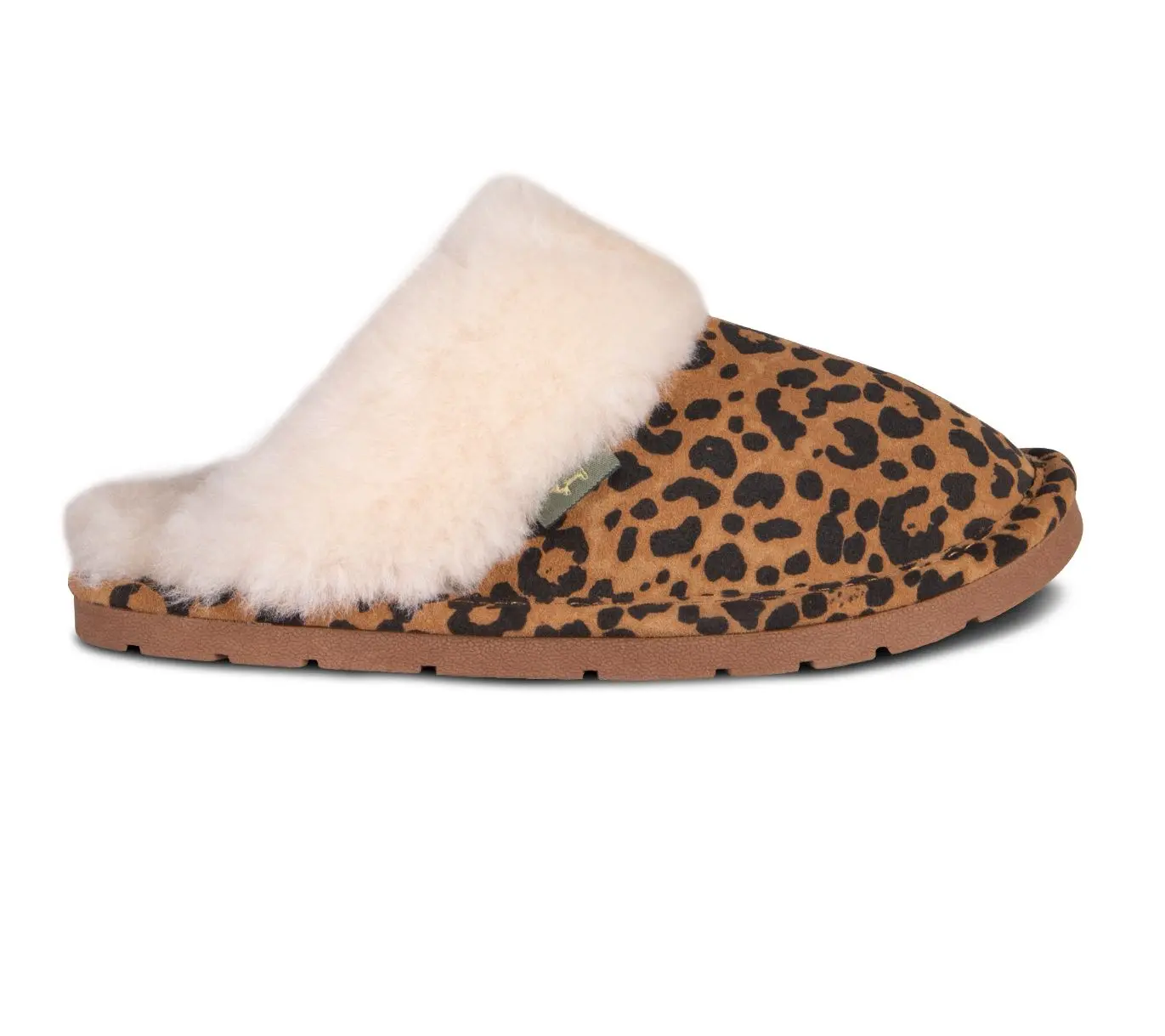 Cloud Nine Sheepskin Ladies Leopard Scuff Slippers