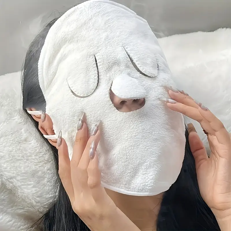 Cold and Hot Steam Face Mask Towel, Home Facial Care Beauty Mask Towel, Facial Care Tool, Dual Use Cold and Hot Compress, Essential for Dorms and Homes