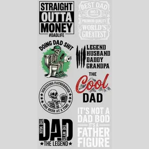 DTF GANG SHEET - Pressing on Any Material 10.7 Inches Wide