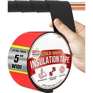 5 inch x 14 ft, Pipe Insulation, Outdoor Pipe Insulation Wrap for Winter Freeze Protection, Water Line Freeze Protection , Insulated Wrap for Copper Pipes, PVC, AC Line