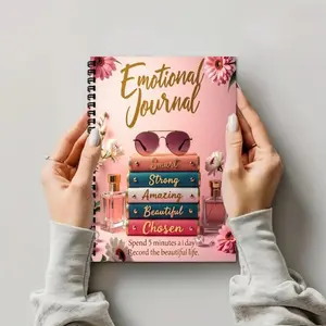 Self-Care & Planning Diary Monthly Planner Notebook A5 Spiral Bound, Floral Pattern, Inspirational Quotes, Daily Gratitude Journal Personal Organiser, Gift for Birthdays, Christmas, Valentine's Day