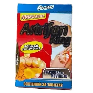 Golden Artrifan King Antioxidant 30 Capsules Double Antioxidant with Glucosamine & Curcuma Original Formula