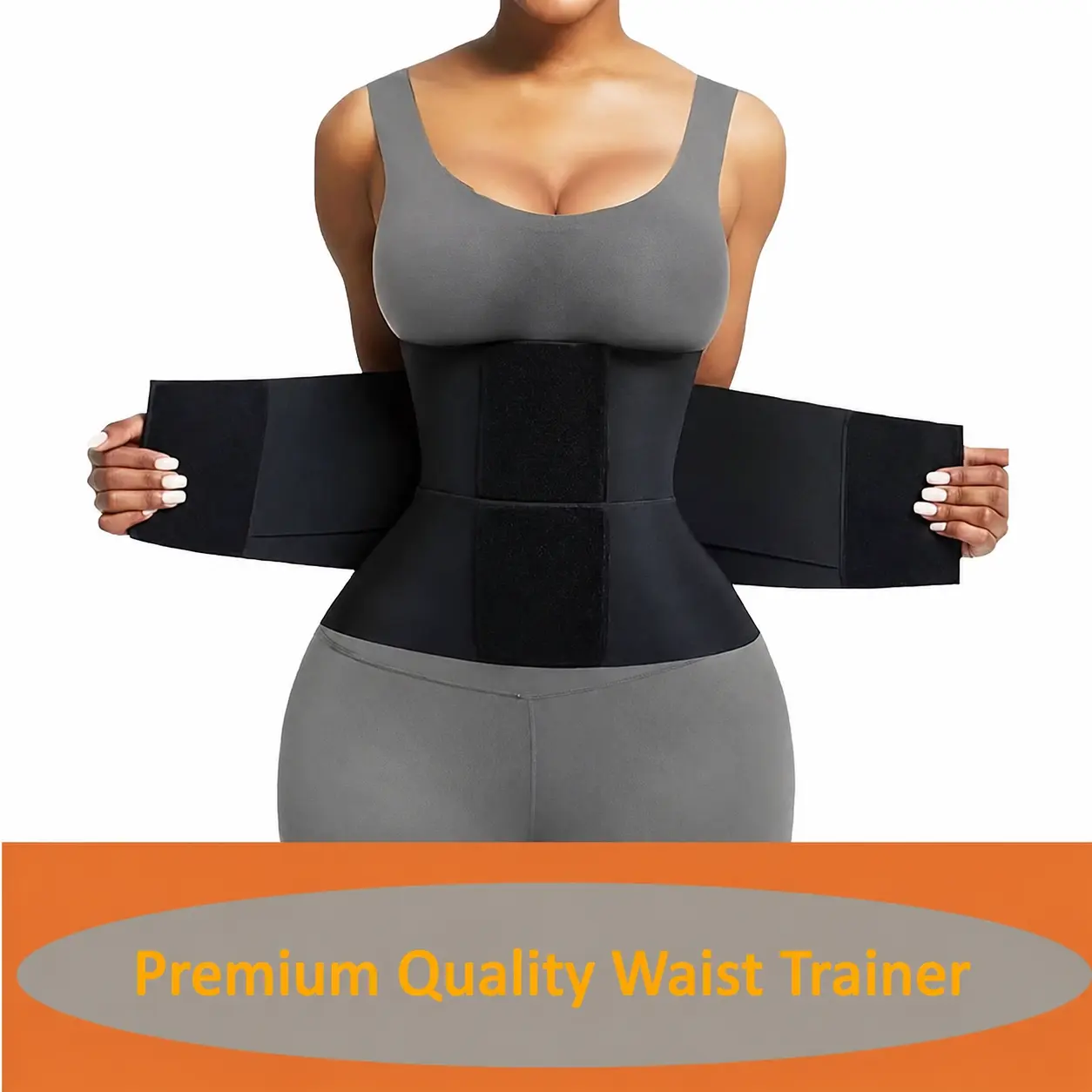 Waist Trainer for Women, Leopard Print Knit Fabric Compression Belt for Tummy Control, Postpartum & Daily Workout Support