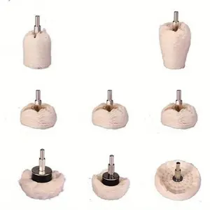 8 pieces of polishing wheels, with flannelette wheel grinding heads, for wheel hub cleaning, Car Polisher Tool