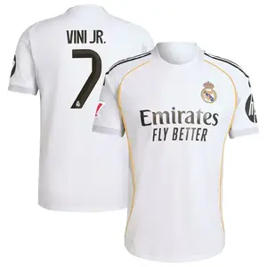 Unisex Real Madrid Vini Jr. #7 2025/26 Champions League Home Stadium Soccer Jersey