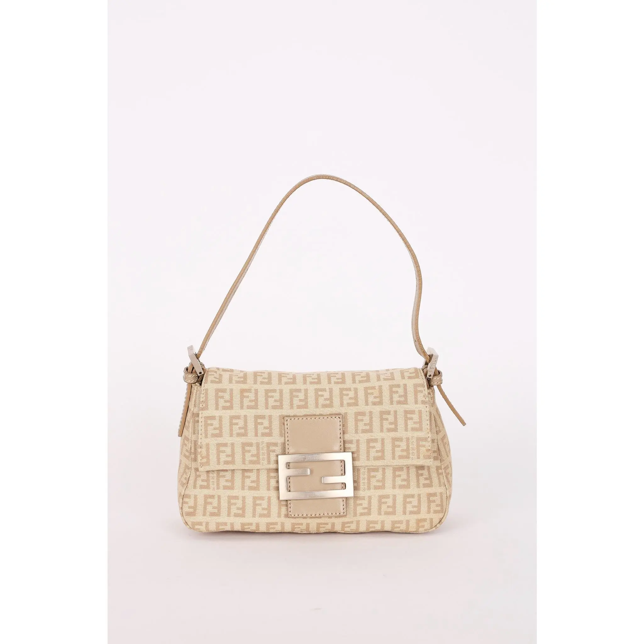Pre-owned FENDI Designer Handbag/Wallet Mini Zucchino Mamma Baguette Drop 62