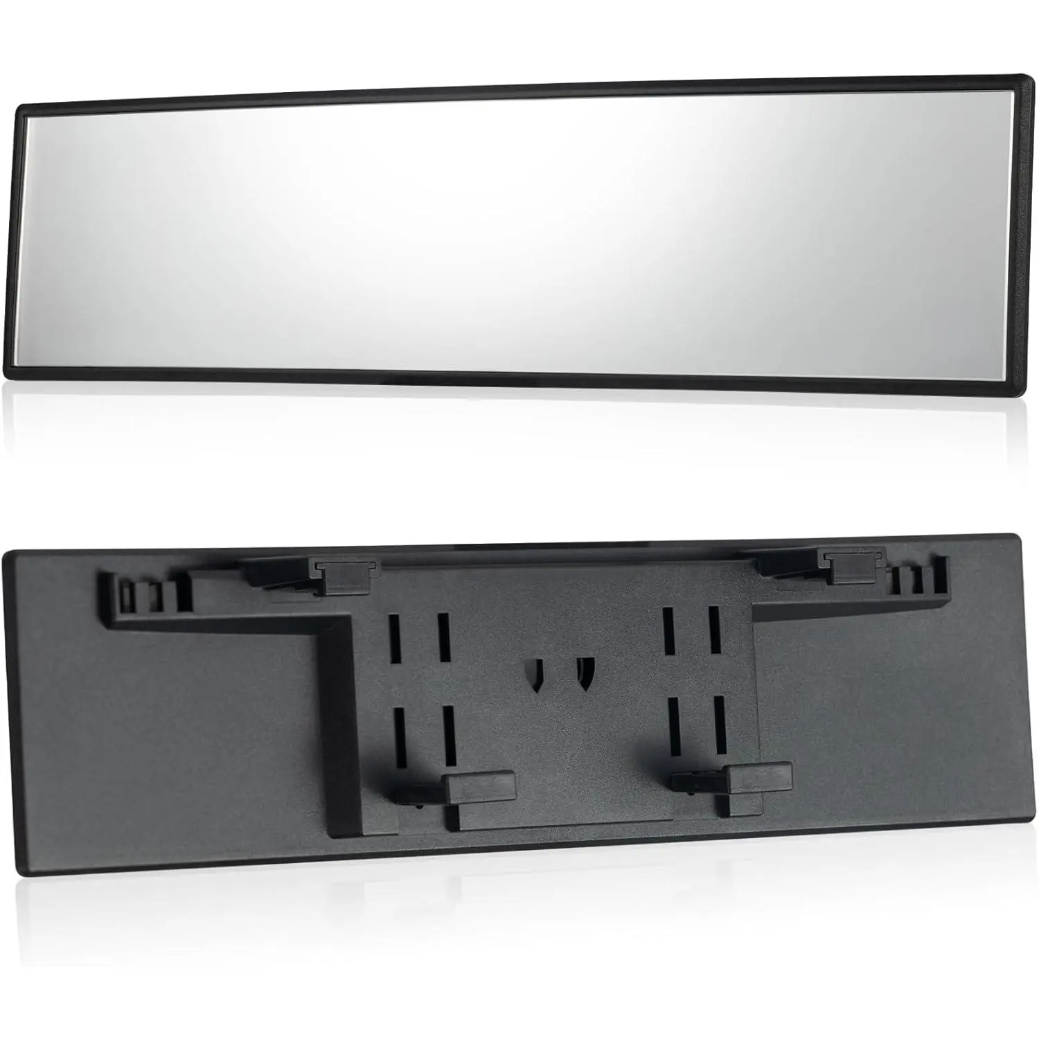 Jevie Universal Panoramic Rearview Mirror, 12 Inch Wide Angle for Cars, Trucks, Boats (Convex)