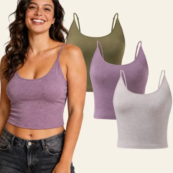 DAVID ARCHY Women's Bamboo Cooling Sleeveless Cami - Smooth, Short Cropped Rayon Tank Top with Adjustable Straps, Breathable Loungewear & Sleep Essential Fit Casual