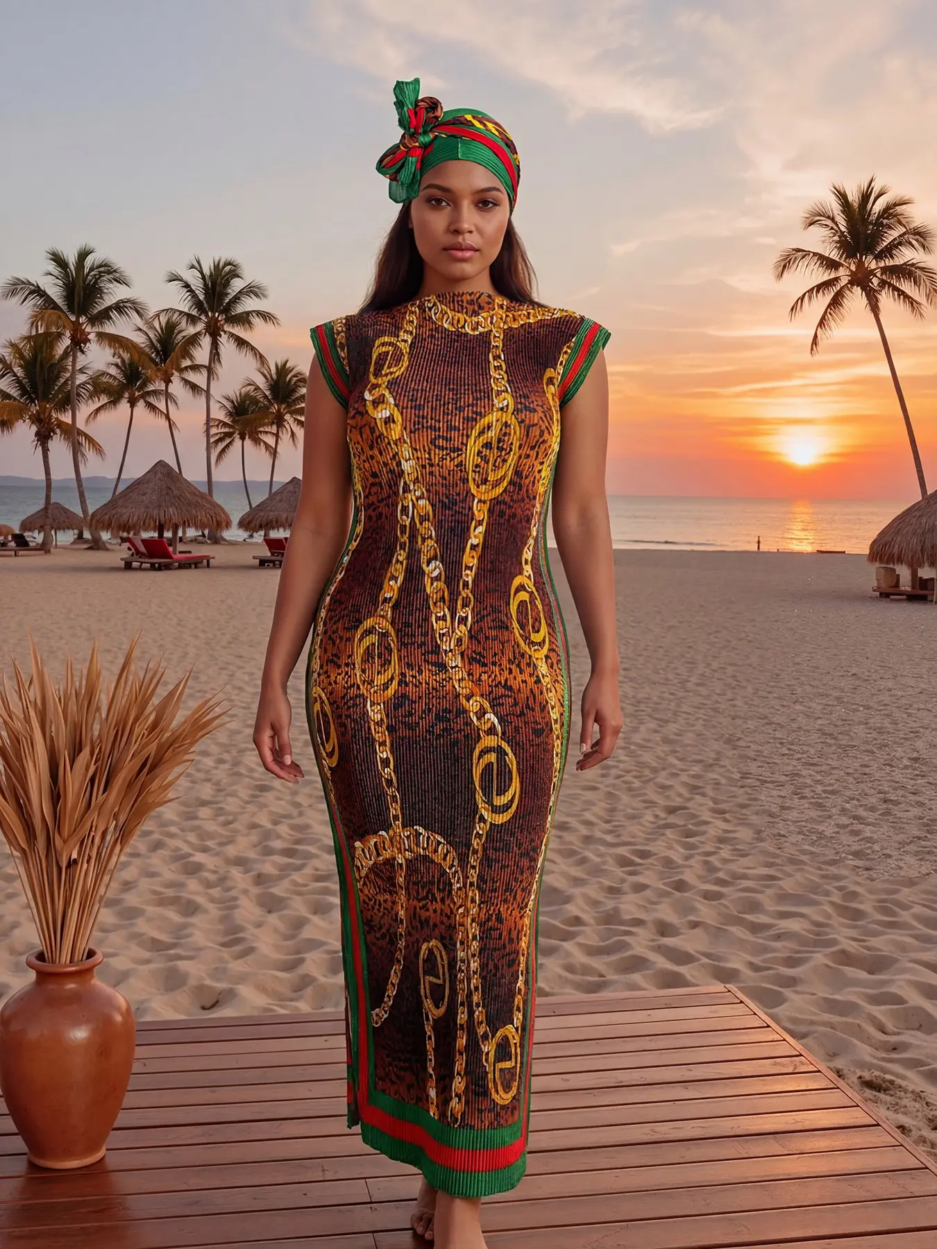 Women's Elegant Animal Print Lightweight Beach Sun Protection Shawl, Scarf, All Seasons Fashion
