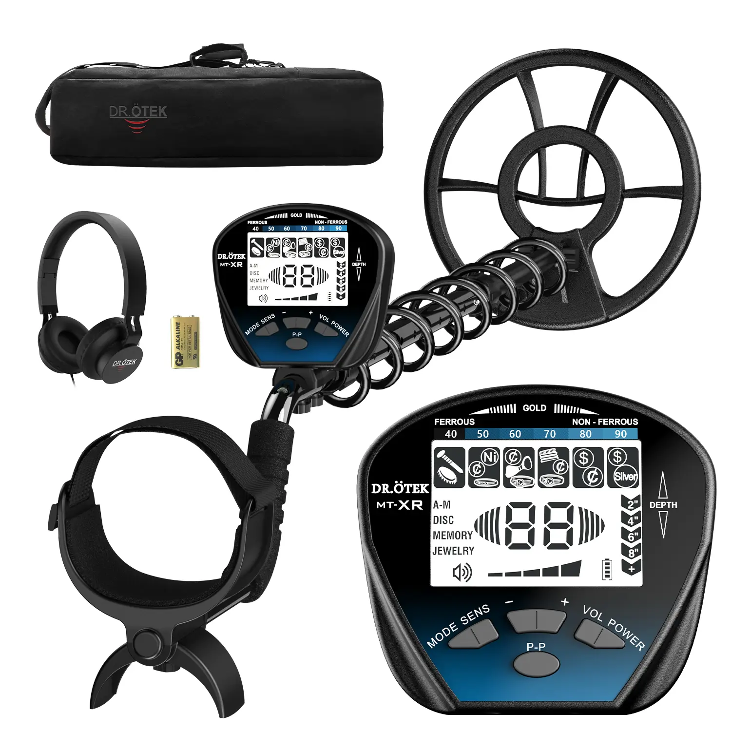 Metal Detector for Adults, Professional Metal Detectors Waterproof with IP68 Coil,Handheld Pin Pointer Wand with LCD Screen, High Accuracy for Gold & Silver Detection & Beach Treasure Hunting, Beginner Friendly Ideal Gifts for Boys & Girls Ages 3-12, Adul