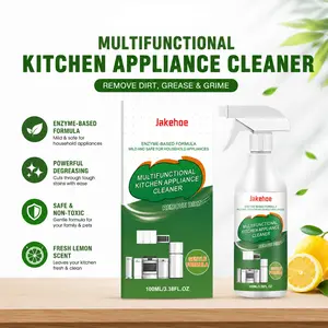 Multifunctional Kitchen Cleaner Spray 100ml Safe Non Toxic Appliance Countertop Sink Stove Microwave Fridge Fast Grease Removal Daily Multi Surface Cleaning Gentle Effective Eco Friendly Household Use