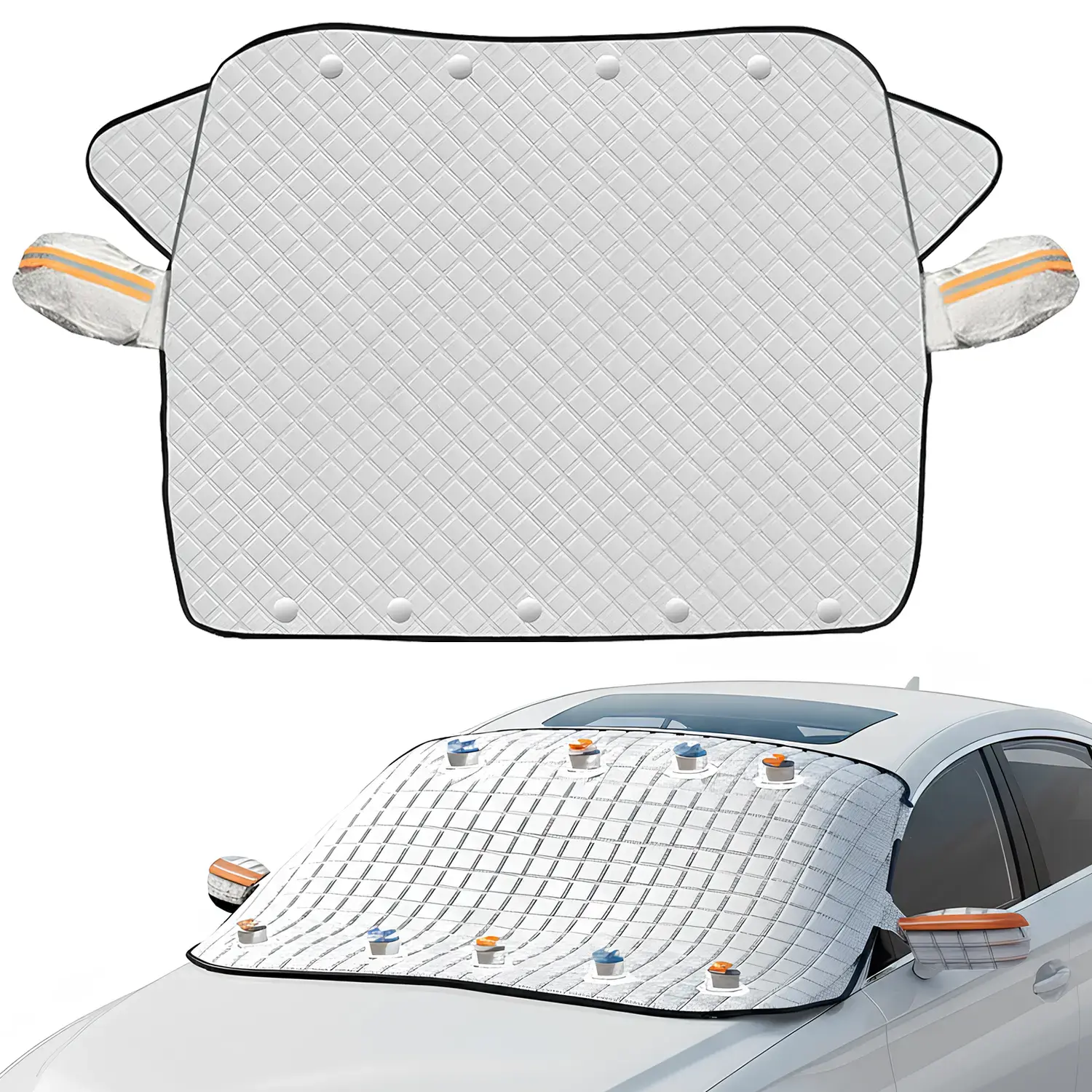 Car Windshield Protector Cover - Waterproof, All-Season Outdoor Wind Screen Shield for Most Vehicles Durable Winter/Summer Windshield CoverDurable Winter/Summer Windshield Cover