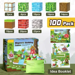 G16Minecraft Magnetic Building Block Set | 1-to-6 Model Kit, High-Quality Construction Toy | Creative Educational Game & Collectible for Kids and Fans