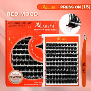 Ailaishi 50D/80D/150D/200D Self-Adhesive Cluster Lashes 100/130/200 Clusters-NoGlue, Individual , Press-On False Eyelashes, Mixed Lengths, DlY Eyelash Extensions with Tweezers, Beginner-Friendly Easy Application, TikTok Shop Holiday Haul