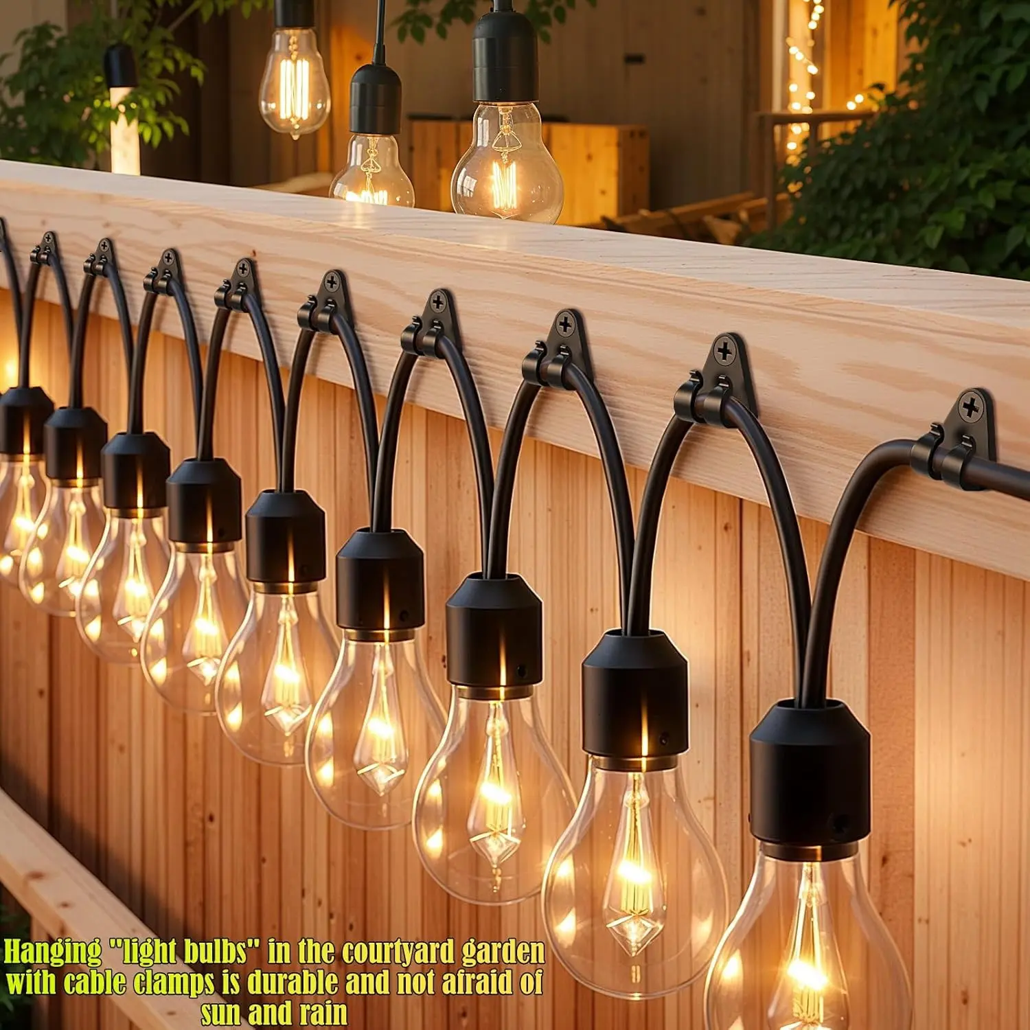 Weatherproof Light Clips Hooks, Outdoor String Light Hanger Clips, Christmas Fairy Light Cable, Holiday Decor Accessories, Durable, Easy Installation, Festive