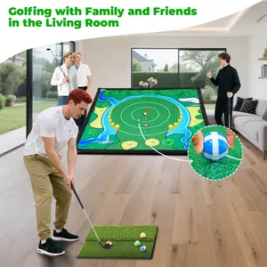 Chipping Game - The Original Portable Golf Game for Chipping Practice for Dads and Junior Golfers - Indoor&Outdoor,Children's Golf,Golf training equipment,Unique Golf Board,40 balls,Gift for Boys&Girls led minigolf,kids stuffdunk cam enclosure net